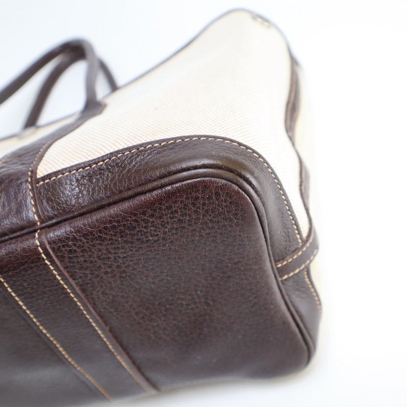 Hermes Garden Party 30 熊貓配色 帆布拼皮 托特包 手提包 肩背包-11