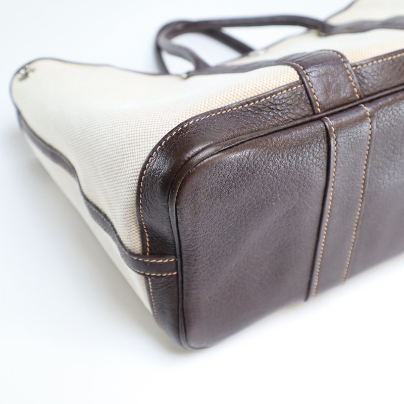 Hermes Garden Party 30 熊貓配色 帆布拼皮 托特包 手提包 肩背包-12