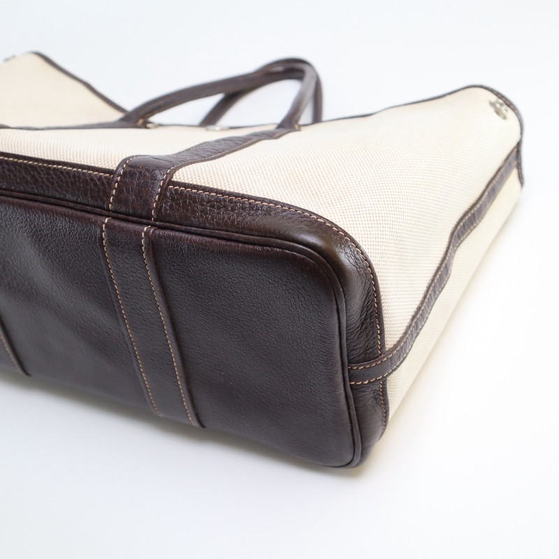 Hermes Garden Party 30 熊貓配色 帆布拼皮 托特包 手提包 肩背包-13