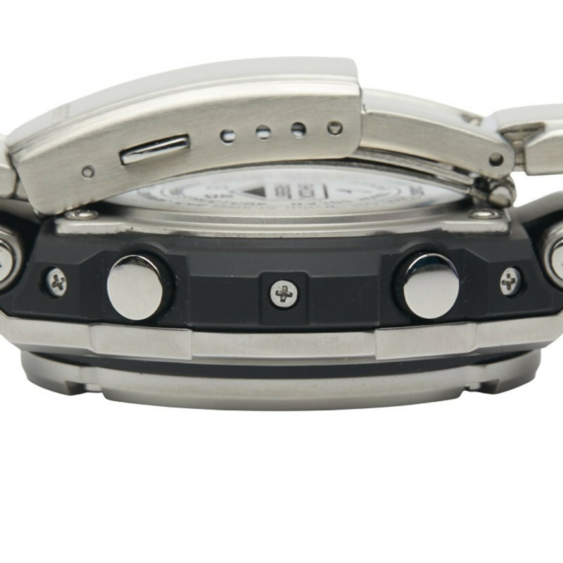 卡西歐 G-Shock GST-W110D 太陽能電波手錶,白色錶盤,不鏽鋼錶帶,男士-3