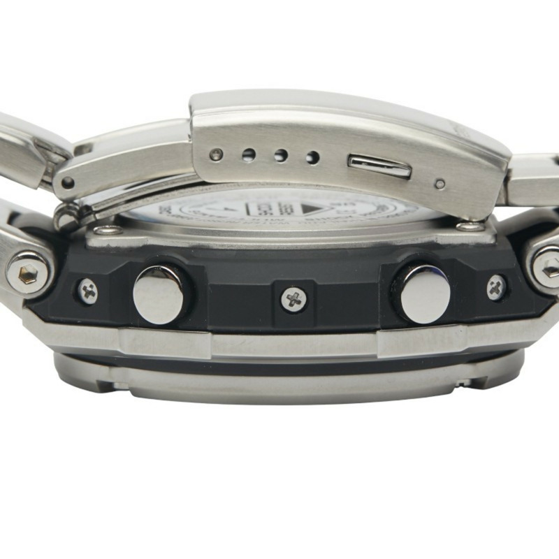 卡西歐 G-Shock GST-W110D 太陽能電波手錶,白色錶盤,不鏽鋼錶帶,男士-4