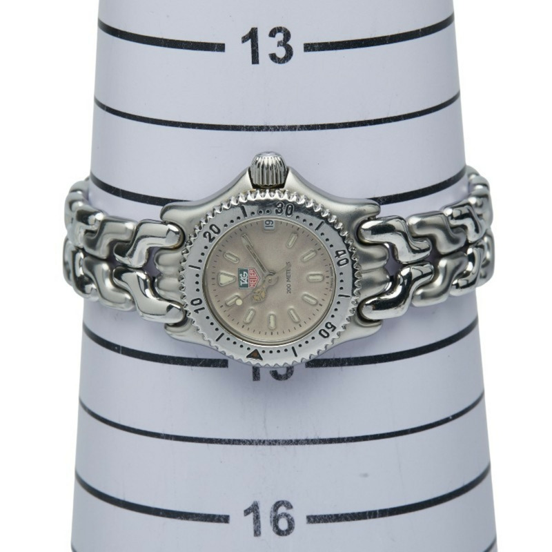 泰格豪雅 Sel 手錶 S99.008M 石英 灰色錶盤 不鏽鋼 女士腕錶 HEUER-6