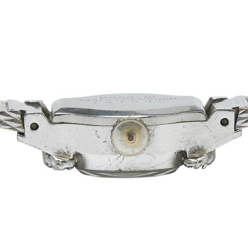 Seiko 萊茵石手錶 10-0900,手動上鍊,銀色錶盤,不銹鋼,女士,SEIKO-4