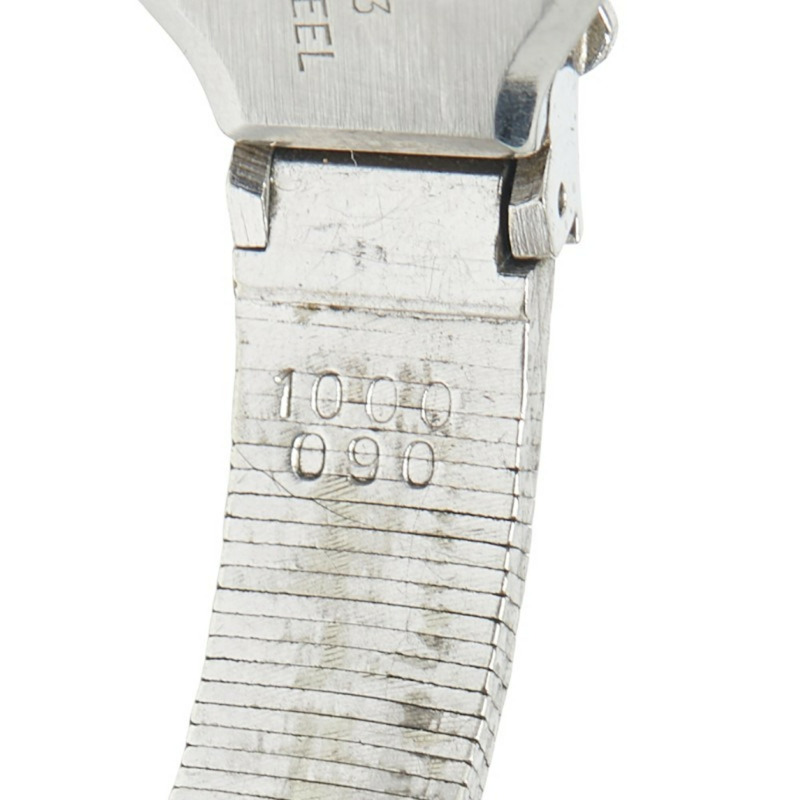 Seiko 萊茵石手錶 10-0900,手動上鍊,銀色錶盤,不銹鋼,女士,SEIKO-7