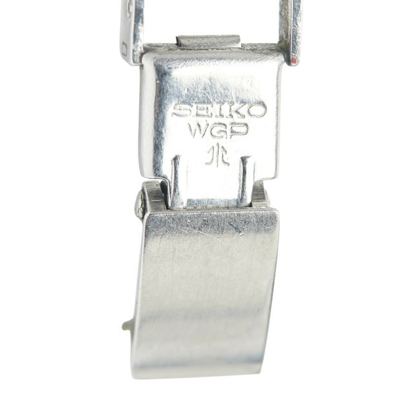 Seiko 萊茵石手錶 10-0900,手動上鍊,銀色錶盤,不銹鋼,女士,SEIKO-8