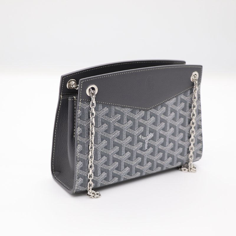 【超級新♥️實物絕美🌟小編推薦】Goyard Rouette Structuré Mini 灰色 經典花紋  鏈條包 單肩包 托特包-2