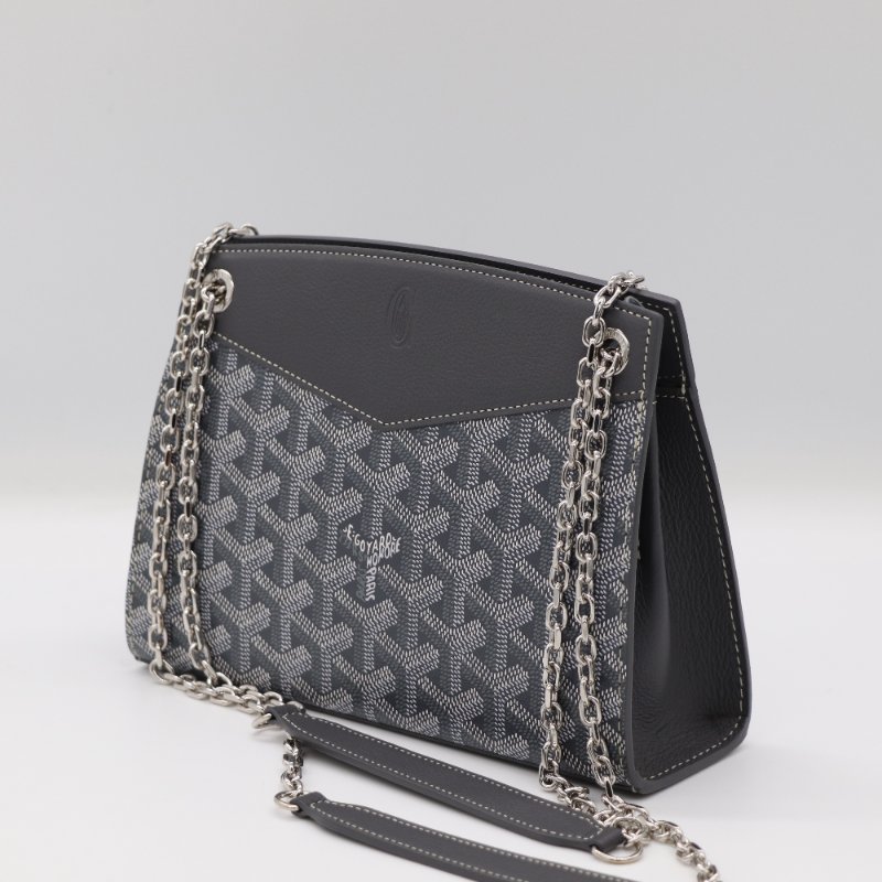 【超級新♥️實物絕美🌟小編推薦】Goyard Rouette Structuré Mini 灰色 經典花紋  鏈條包 單肩包 托特包-3