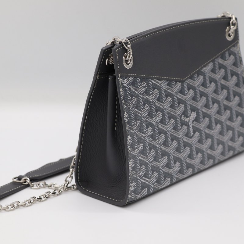 【超級新♥️實物絕美🌟小編推薦】Goyard Rouette Structuré Mini 灰色 經典花紋  鏈條包 單肩包 托特包-4