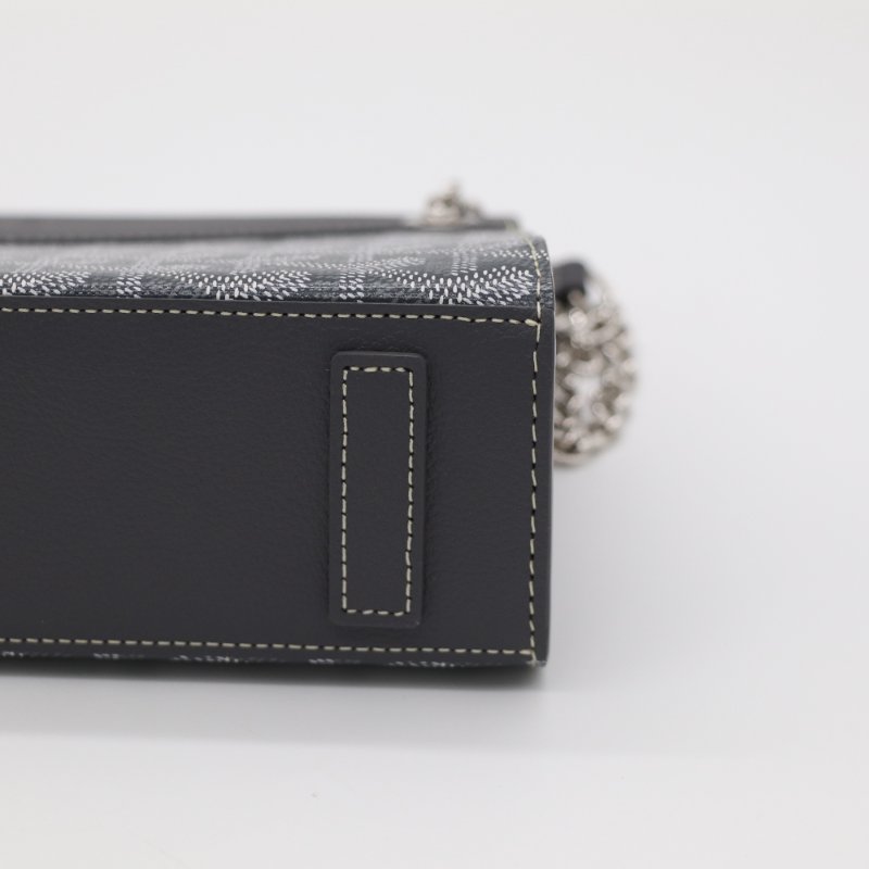 【超級新♥️實物絕美🌟小編推薦】Goyard Rouette Structuré Mini 灰色 經典花紋  鏈條包 單肩包 托特包-7