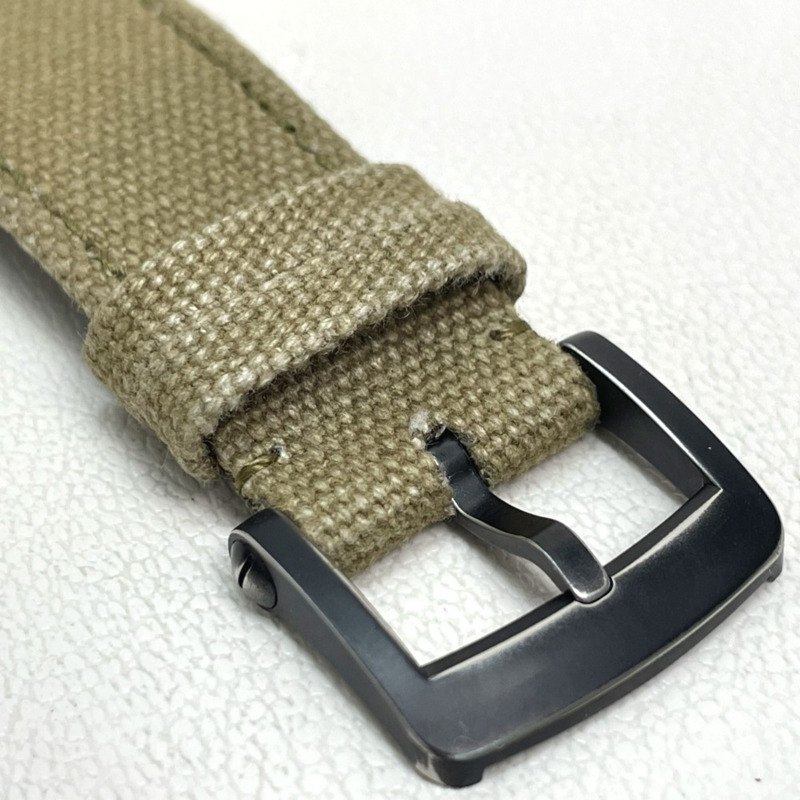 RALPH LAUREN Ralph Lauren Sporting Safari RL67 天文鐘腕錶 (RL0220900) 搭配不鏽鋼帆布錶帶,黑色/卡其色-8