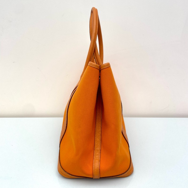 Hermes愛馬仕 橘色愛馬仕橙色花園包36帆布tote-1
