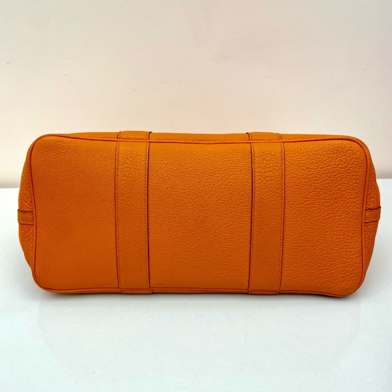 Hermes愛馬仕 橘色愛馬仕橙色花園包36帆布tote-3