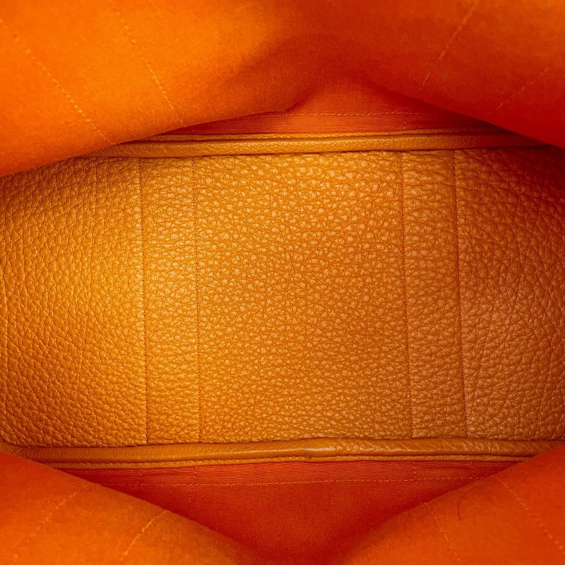 Hermes愛馬仕 橘色愛馬仕橙色花園包36帆布tote-4