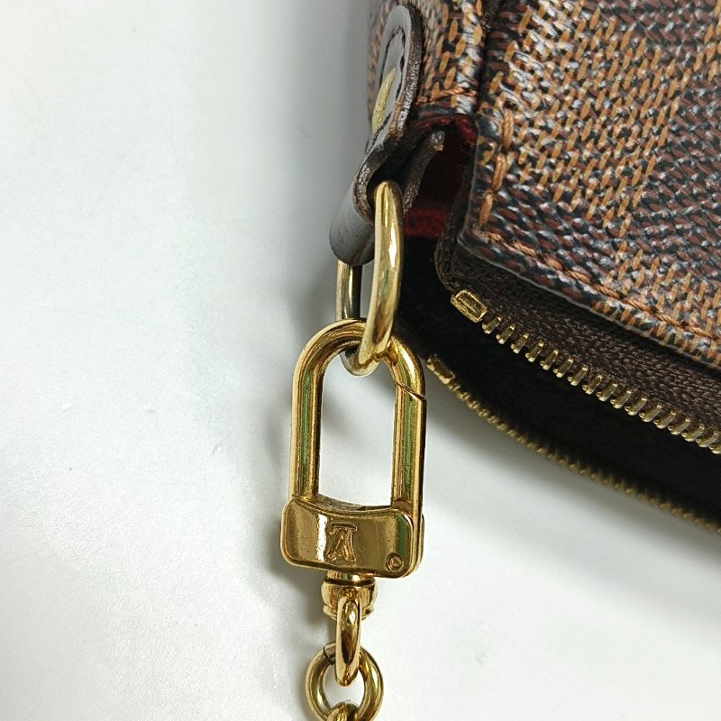 LOUIS VUITTON EVA 棕色塗層帆布棋盤格手提包單肩包斜背包 金色五金-8