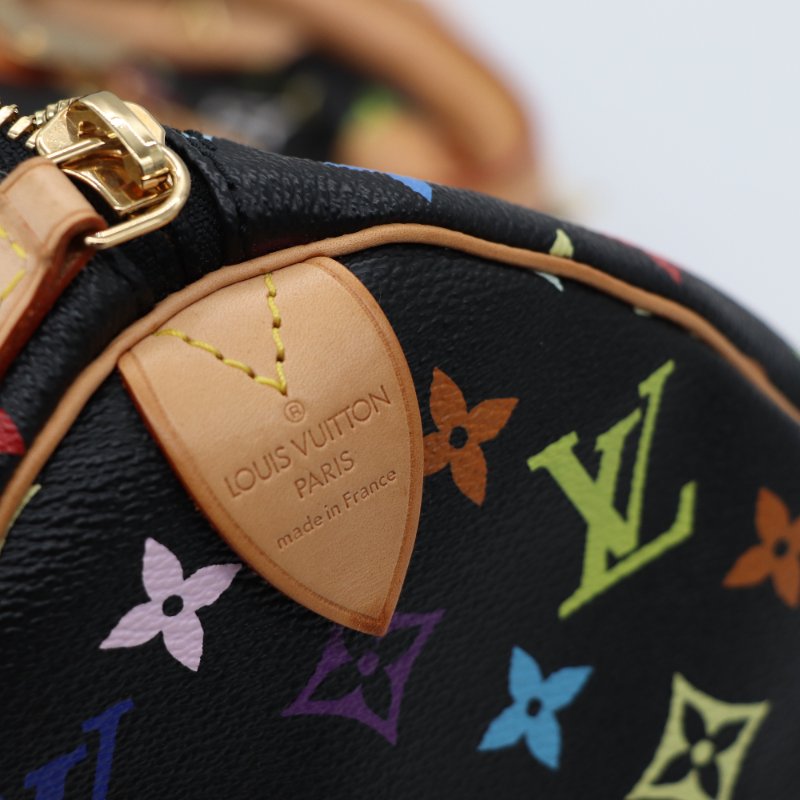 【收藏品級🌟專櫃 15 萬】Louis Vuitton 路易威登 x 村上隆 Takashi Murakami  黑三彩 經典花紋 Keepall 45 波士顿包 旅行袋 手提包 M92640-12