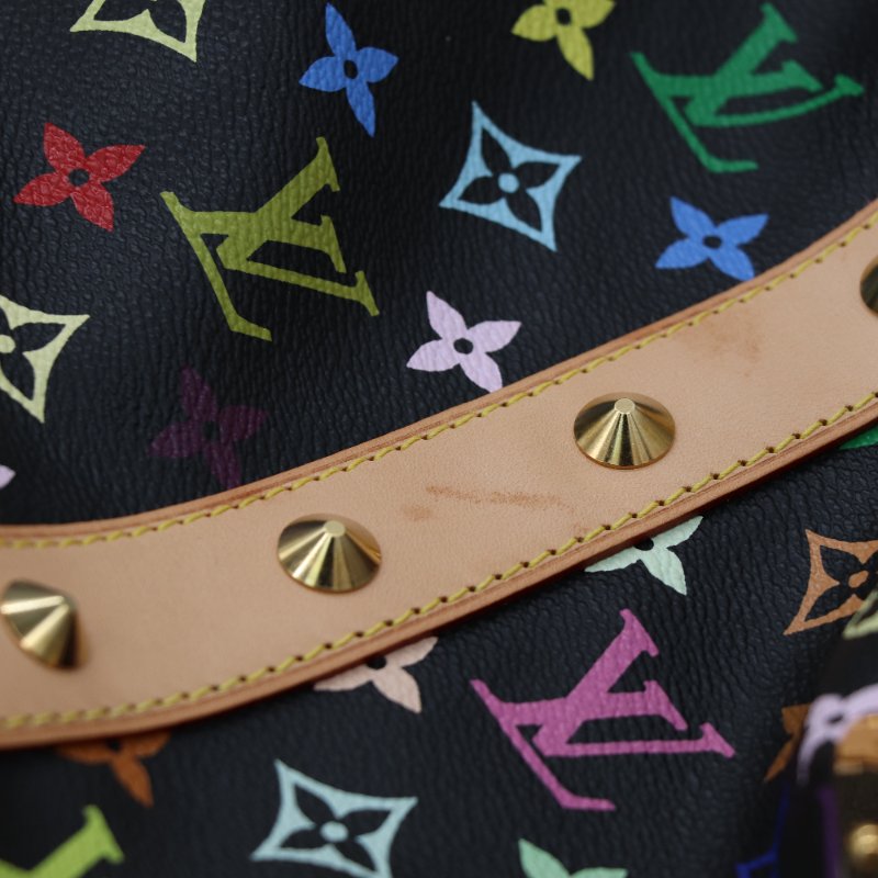 【收藏品級🌟專櫃 15 萬】Louis Vuitton 路易威登 x 村上隆 Takashi Murakami  黑三彩 經典花紋 Keepall 45 波士顿包 旅行袋 手提包 M92640-14