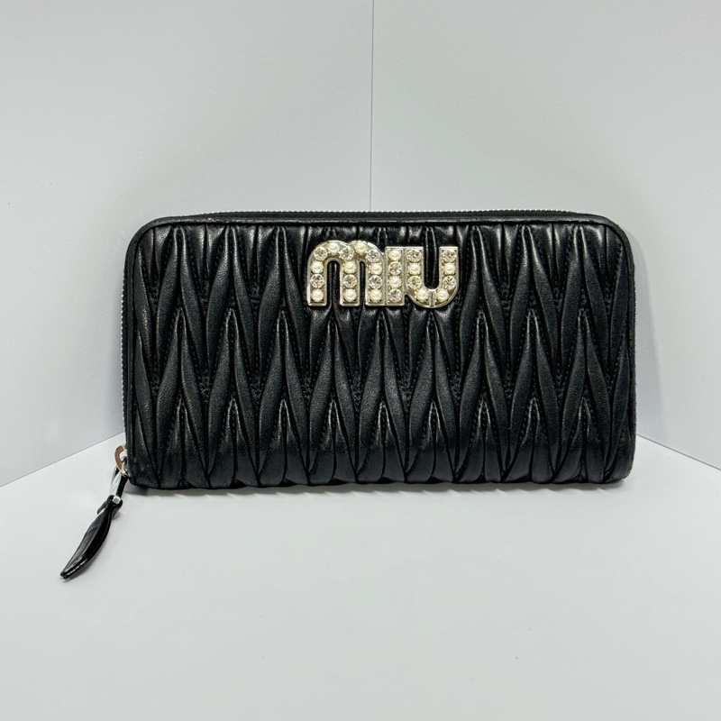 (極新🎁 超稀有!) Miu Miu 張員瑛 水鑽長夾 專櫃35000!-2