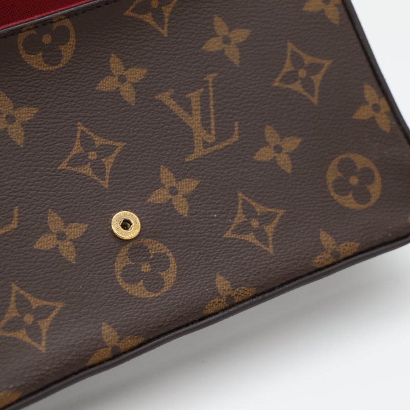 Louis Vuitton 路易威登 棕色 經典花紋 Félicie Pochette 三合一 鏈條包 手拿包-8