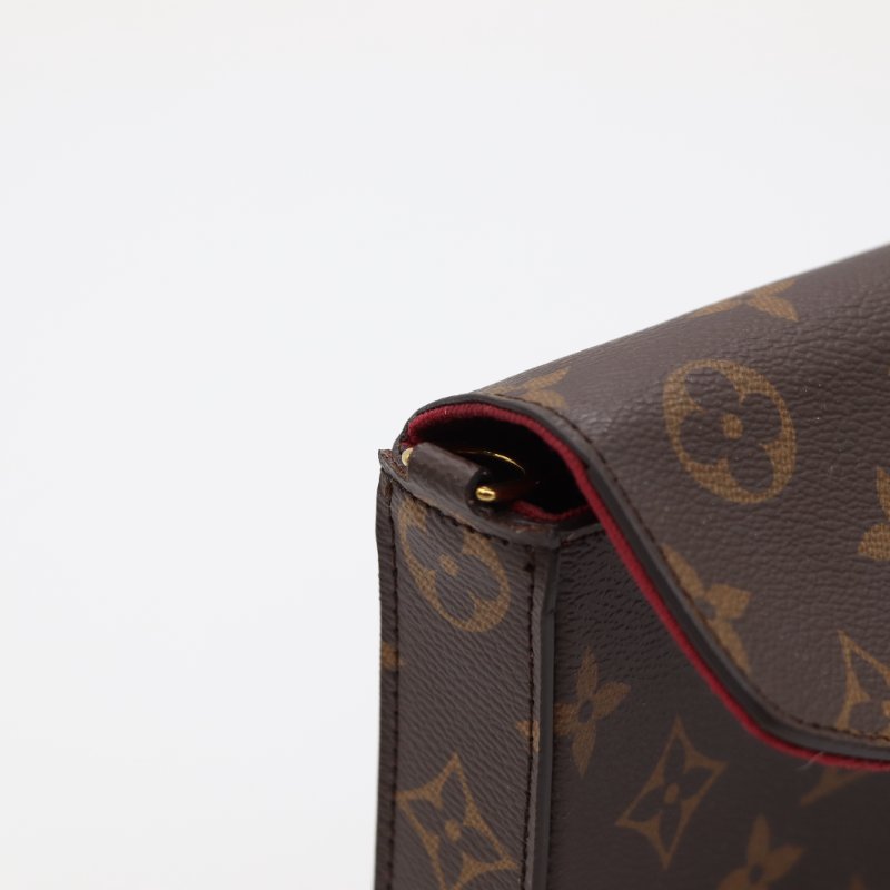 Louis Vuitton 路易威登 棕色 經典花紋 Félicie Pochette 三合一 鏈條包 手拿包-11