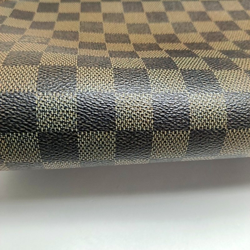 LOUIS VUITTON SAINT LOUIS 棕色塗層帆布棋盤格手拿包 金色五金-9