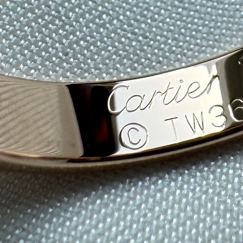 Cartier卡地亞18k玫瑰金love窄版戒指 50歐碼 有盒子-4