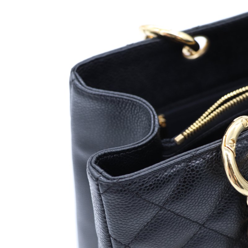 Chanel 香奈兒 荔枝牛皮 經典 CC Logo GST 托特包 單肩包-15