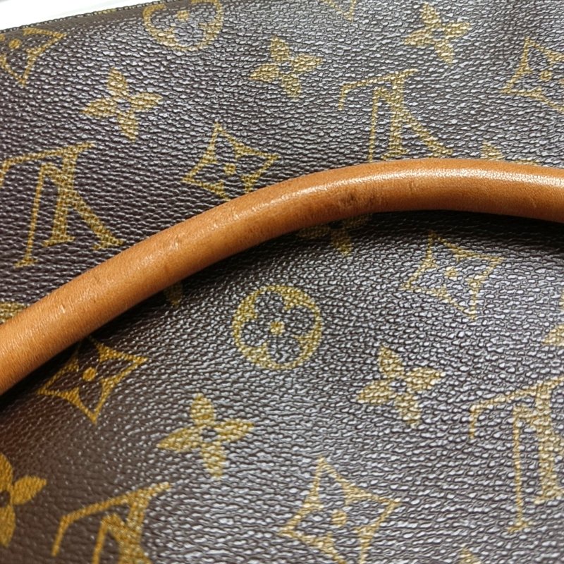 LOUIS VUITTON LOOPING 大號 棕色塗層帆布老花單肩包 金色五金-10