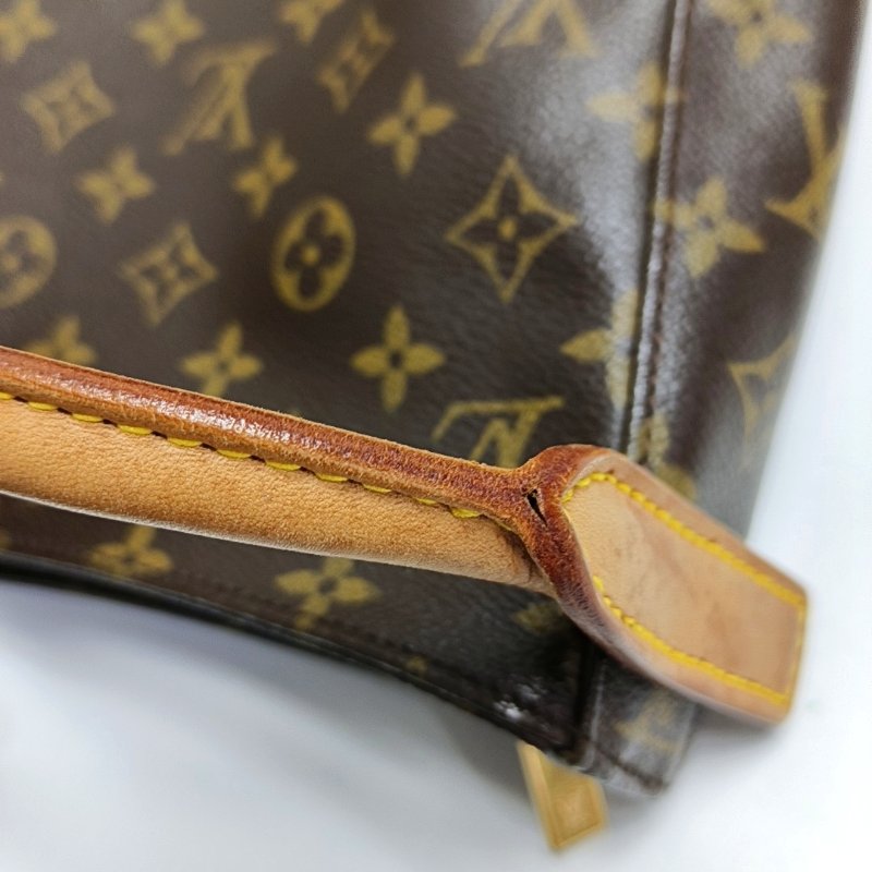 LOUIS VUITTON LOOPING 大號 棕色塗層帆布老花單肩包 金色五金-11