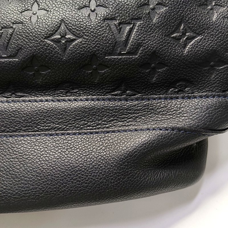 LOUIS VUITTON CITADINE 小號 黑色牛皮壓花單肩包 金色五金-9