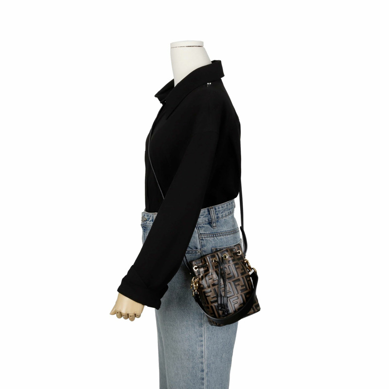 FENDI Montrezzo 迷你水桶手提單肩包 8BS010-12