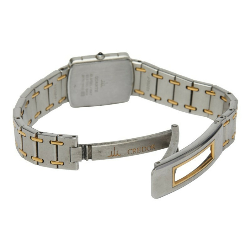 精工 Credor 手錶 2F70-5600 石英 銀色錶盤 不鏽鋼 鍍層 女款 SEIKO-2