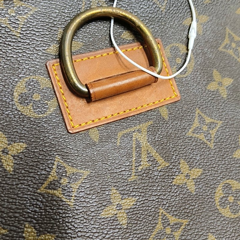 LOUIS VUITTON 棕色塗層帆布老花手拿包 金色五金 中古款-7