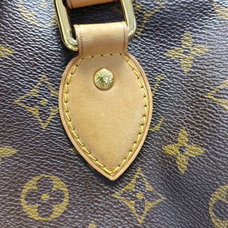 LOUIS VUITTON PALERMO 小號 棕色塗層帆布老花餃子包單肩包手提包 金色五金 可拆卸肩帶-7