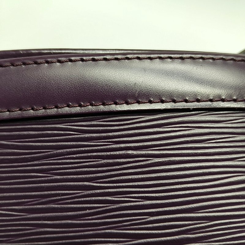 LOUIS VUITTON MADELEINE 小號紫色EPI牛皮水波紋手提包單肩包 銀色五金-8