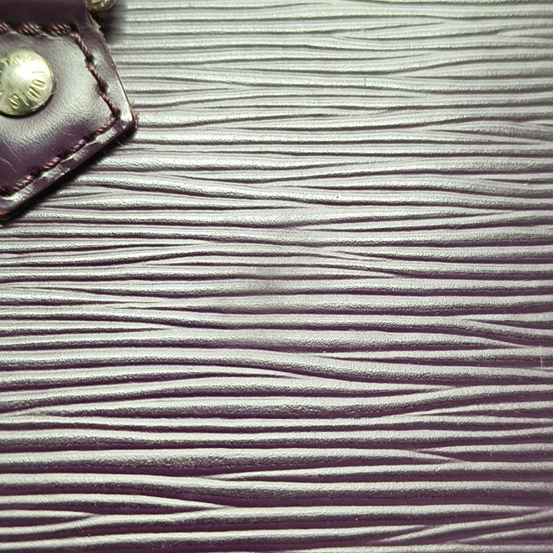 LOUIS VUITTON MADELEINE 小號紫色EPI牛皮水波紋手提包單肩包 銀色五金-14