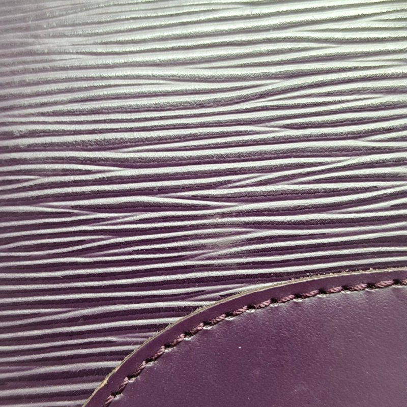 LOUIS VUITTON MADELEINE 小號紫色EPI牛皮水波紋手提包單肩包 銀色五金-15
