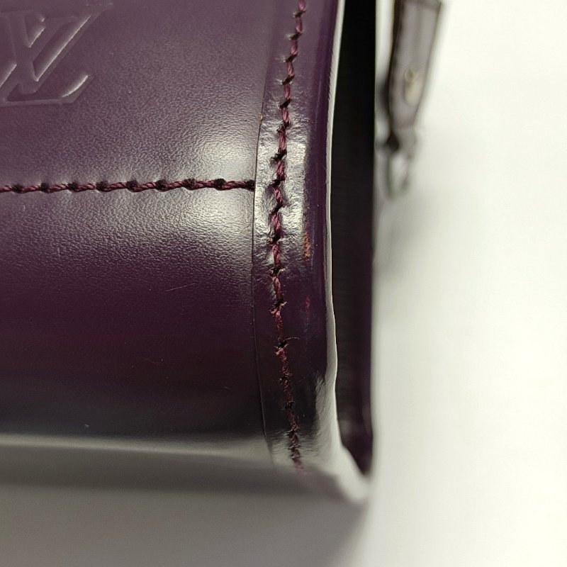 LOUIS VUITTON MADELEINE 小號紫色EPI牛皮水波紋手提包單肩包 銀色五金-17