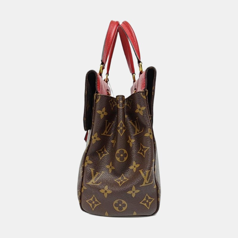 LOUIS VUITTON VENUS 棕色塗層帆布老花單肩包手提包斜背包 金色五金 可拆卸肩帶-2