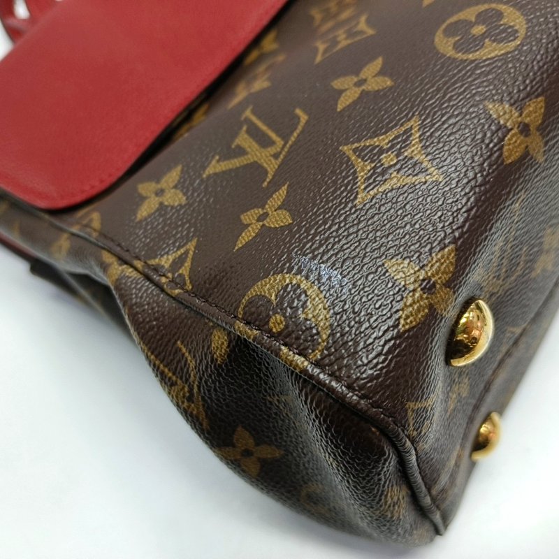 LOUIS VUITTON VENUS 棕色塗層帆布老花單肩包手提包斜背包 金色五金 可拆卸肩帶-8