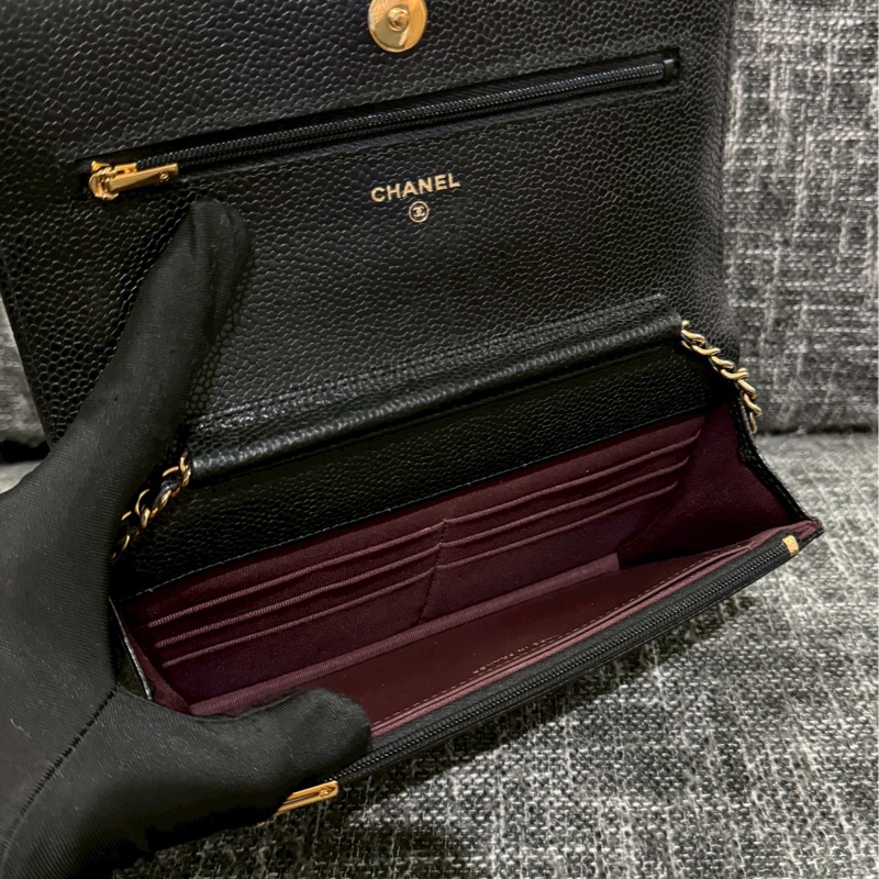 香奈兒荔枝皮黑金woc-2