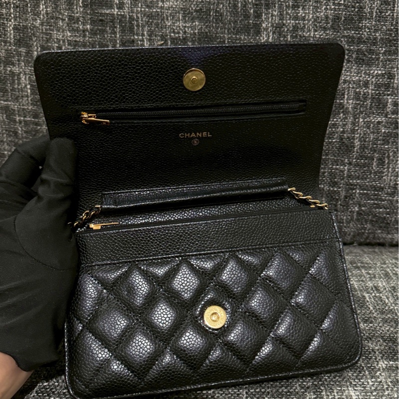 香奈兒荔枝皮黑金woc-3