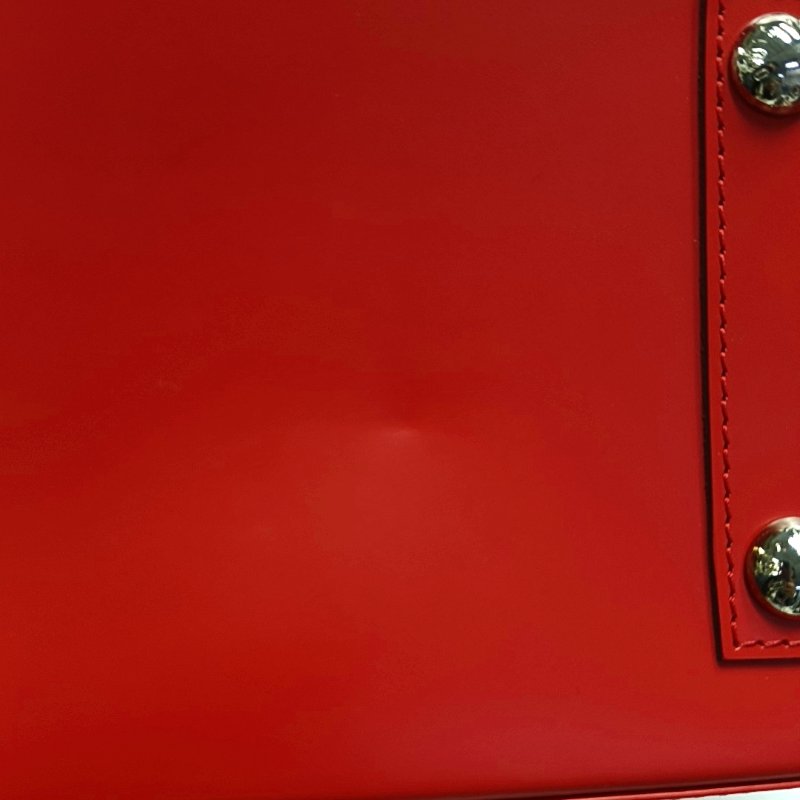 LOUIS VUITTON ALMA 小號 紅色EP​​I牛皮水波紋貝殼包手提包 銀色五金 9.9新-9