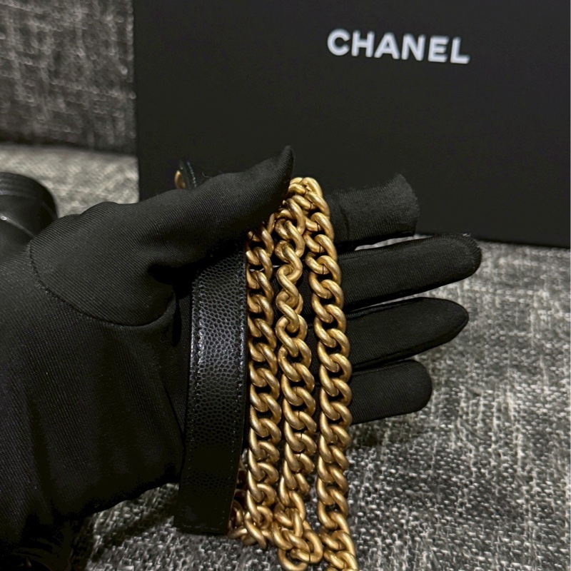 香奈兒 boy 黑金woc-9