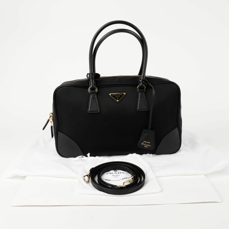 PRADA 大號三角形標誌托特單肩包 1BB114-0