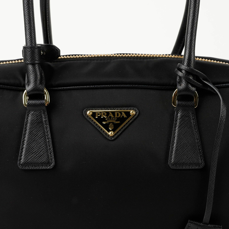 PRADA 大號三角形標誌托特單肩包 1BB114-1