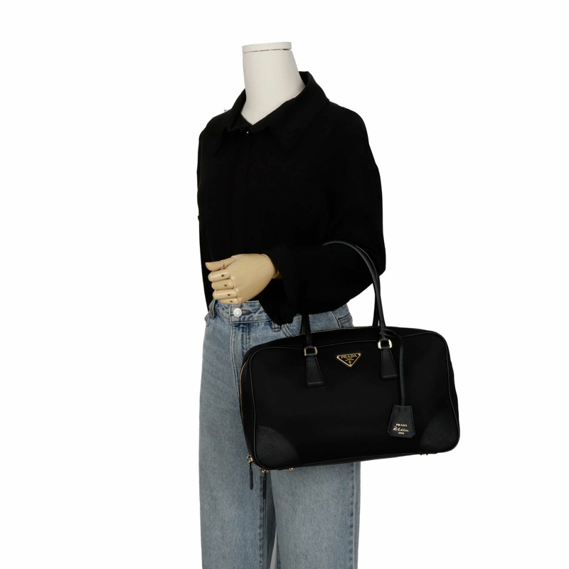 PRADA 大號三角形標誌托特單肩包 1BB114-9