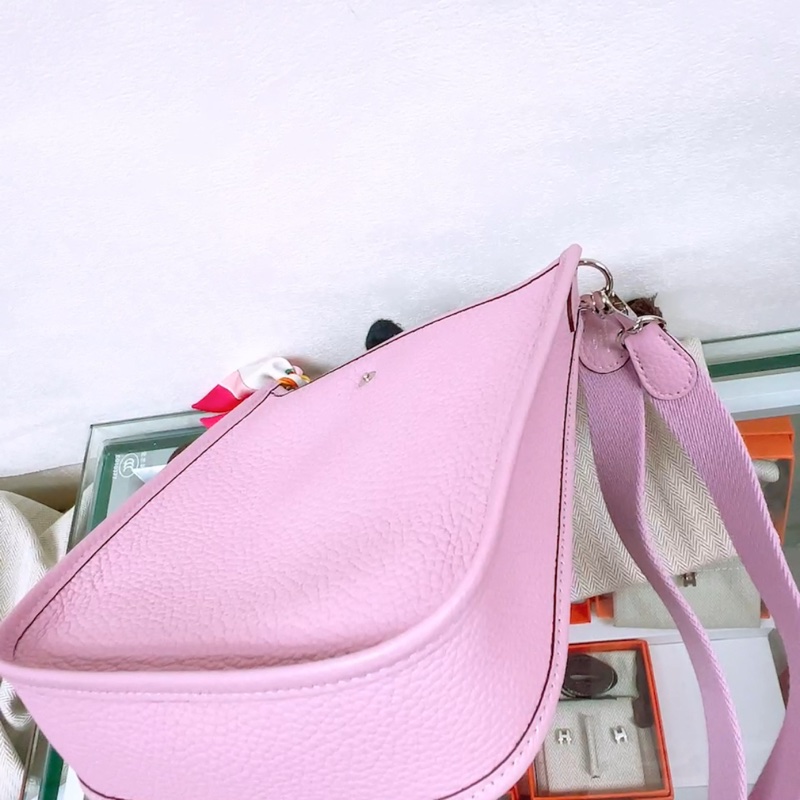 閒置 Hermes mini evelyne 錦葵紫銀扣 U-6