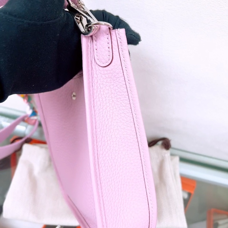 閒置 Hermes mini evelyne 錦葵紫銀扣 U-10
