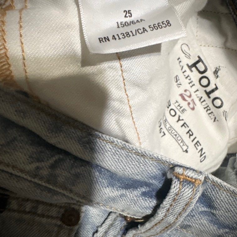 Polo Ralph Lauren 加工破壞留鬚拼布牛仔褲 w25 150/64A-4