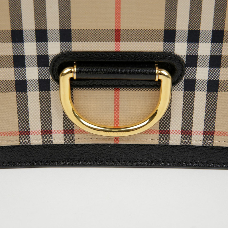 BURBERRY 復古格紋D形環單肩包 8010544-3